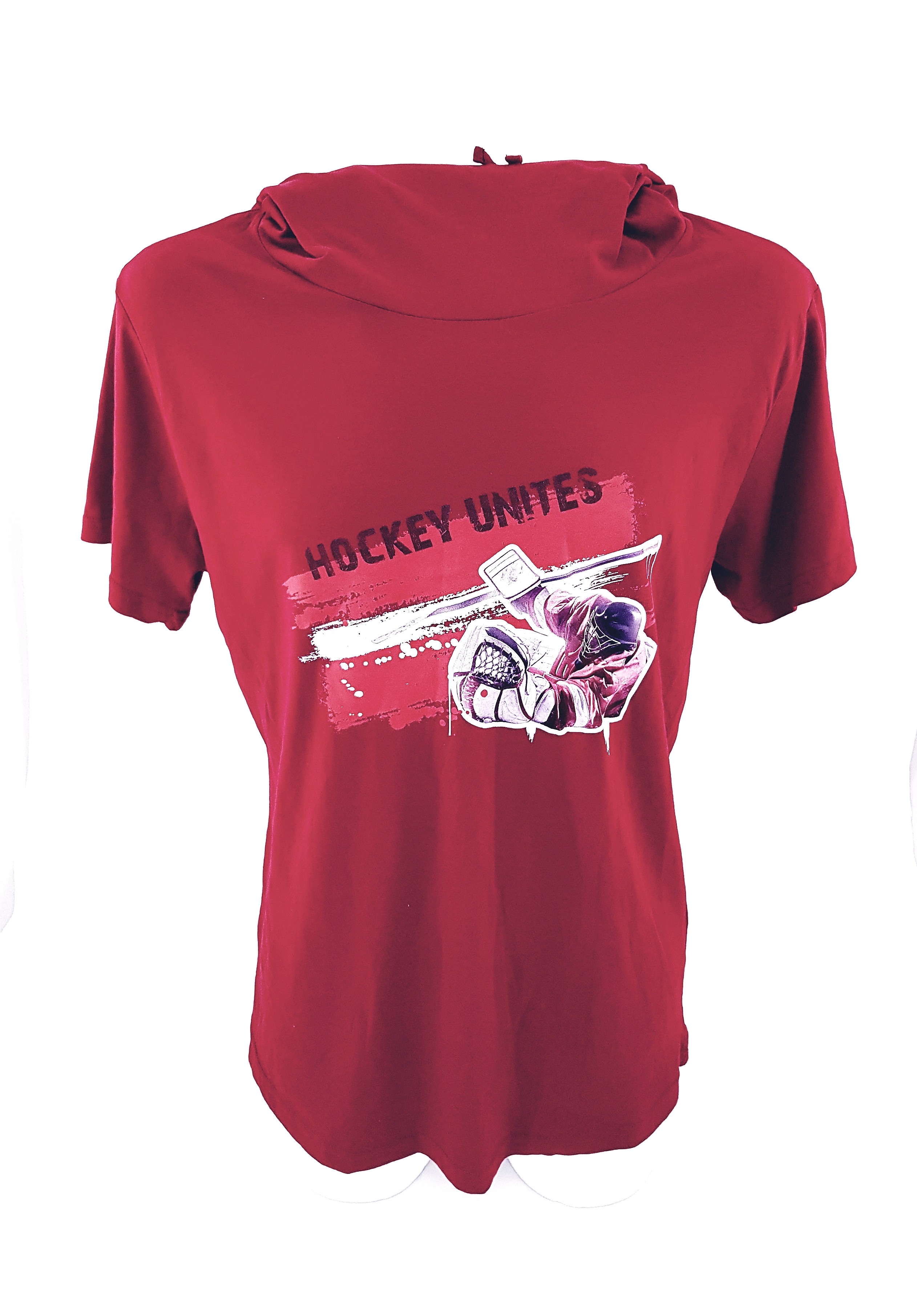 HOKEJAM Adult Goalkeeper Logo Latvia T-skjorte with Long Neck