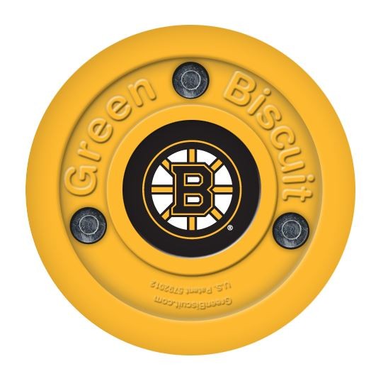 GREEN BISCUIT Boston Bruins Off Ice Training Hockey Puck
