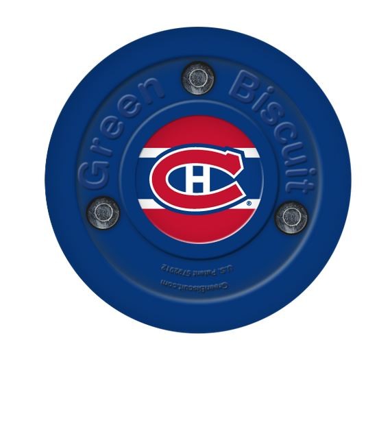 GREEN BISCUIT Montreal Canadiens Off Ice Training Hockey Puck
