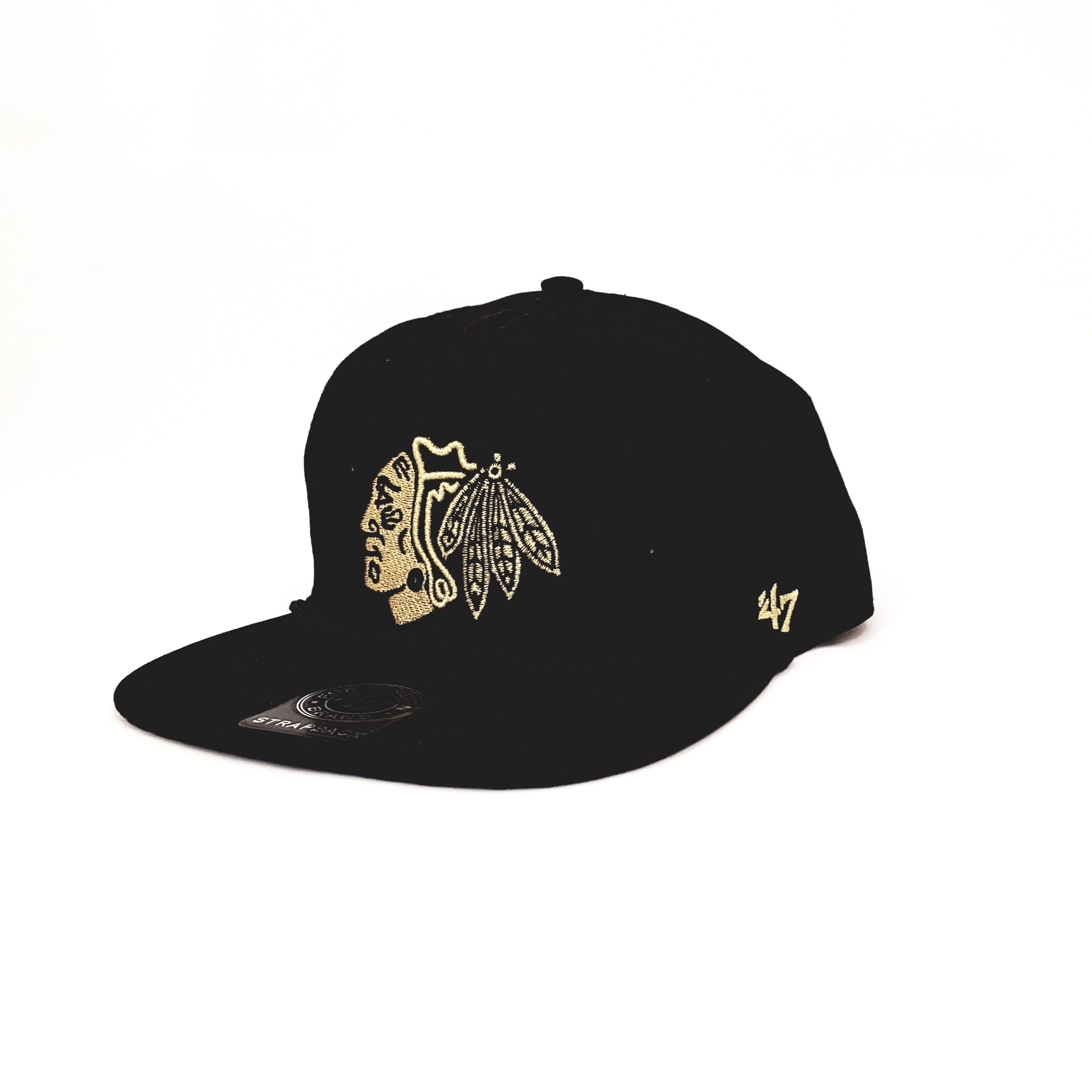BRAND 47 Chicago Blackhawks Cap H/MSHFT04CTL/BK