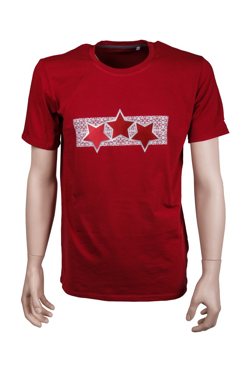 Adult Latvia Three Star T-skjorte